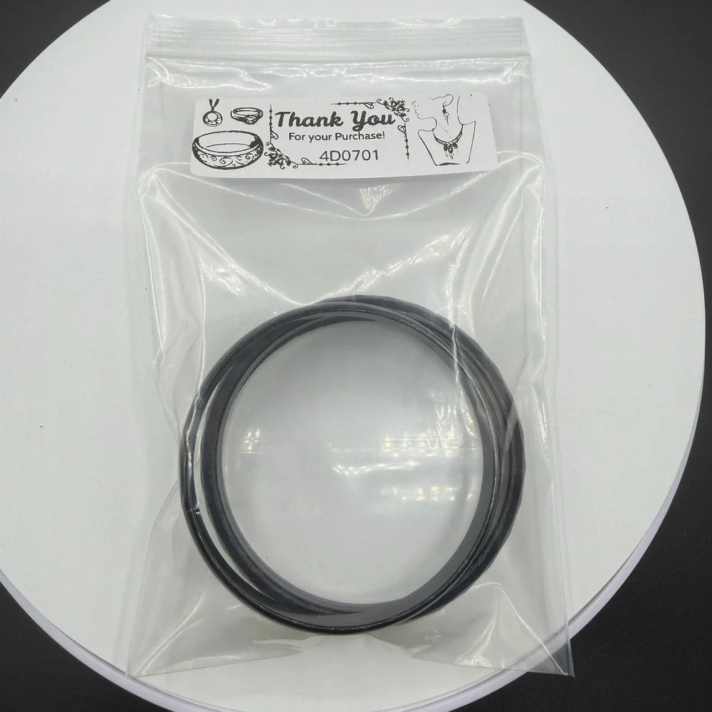 Black Silver Tone Bangle Bracelet Set of 3 Faceted Stackable Chunky Gothic Y2K